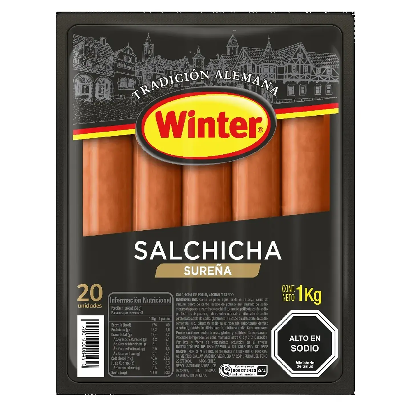 Salchicha Sureña Winter 1Kg. 1