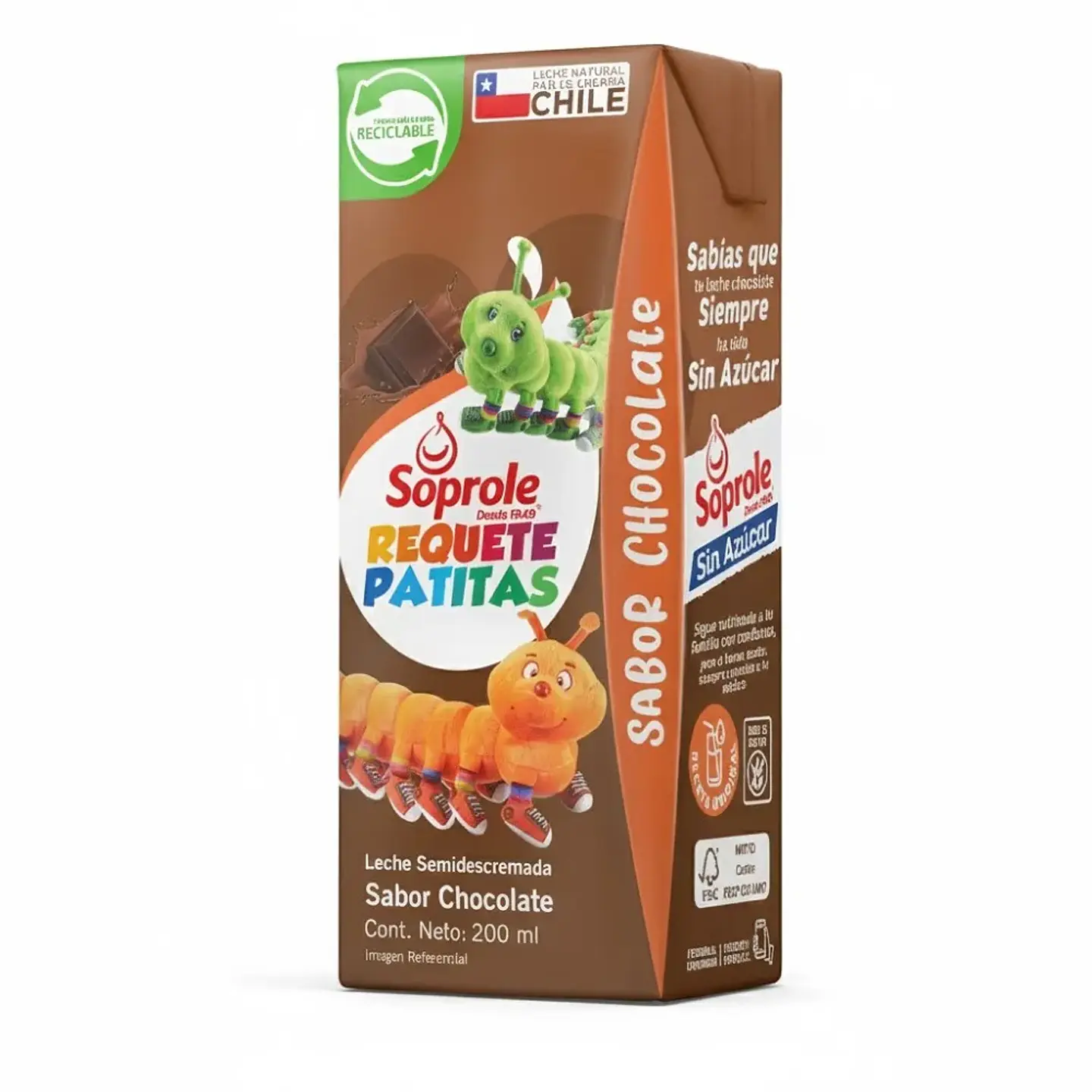 Leche Chocolate Requetepatitas Soprole 200ml. 1