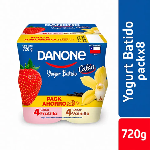 Pack Yoghurt Danone 8un.