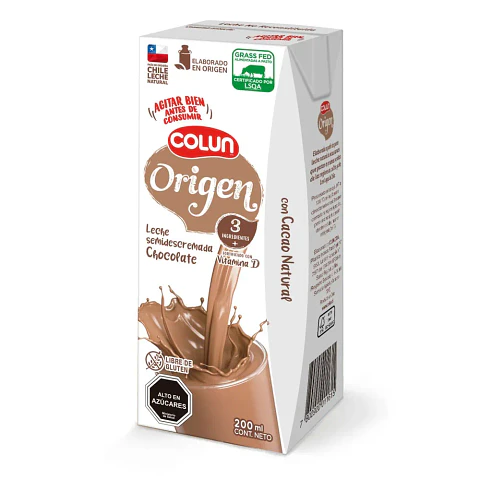 Leche Chocolate Origen Colun 200gr.