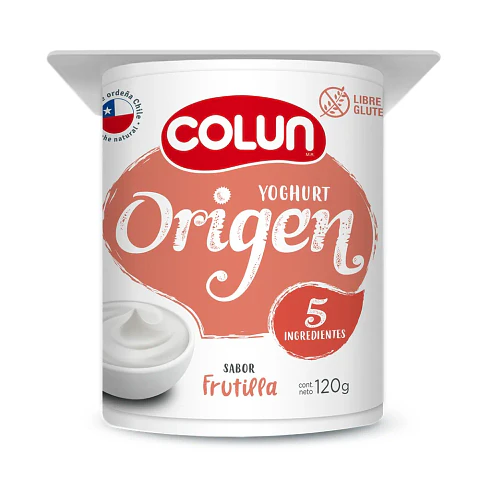 Yoghurt Origen Frutilla Colun 120gr.