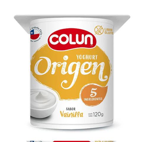 Yoghurt Origen Vainilla Colun 120gr.