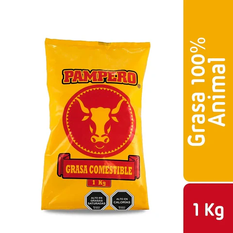 Grasa Animal 100% Natural Pampero 1Kg.