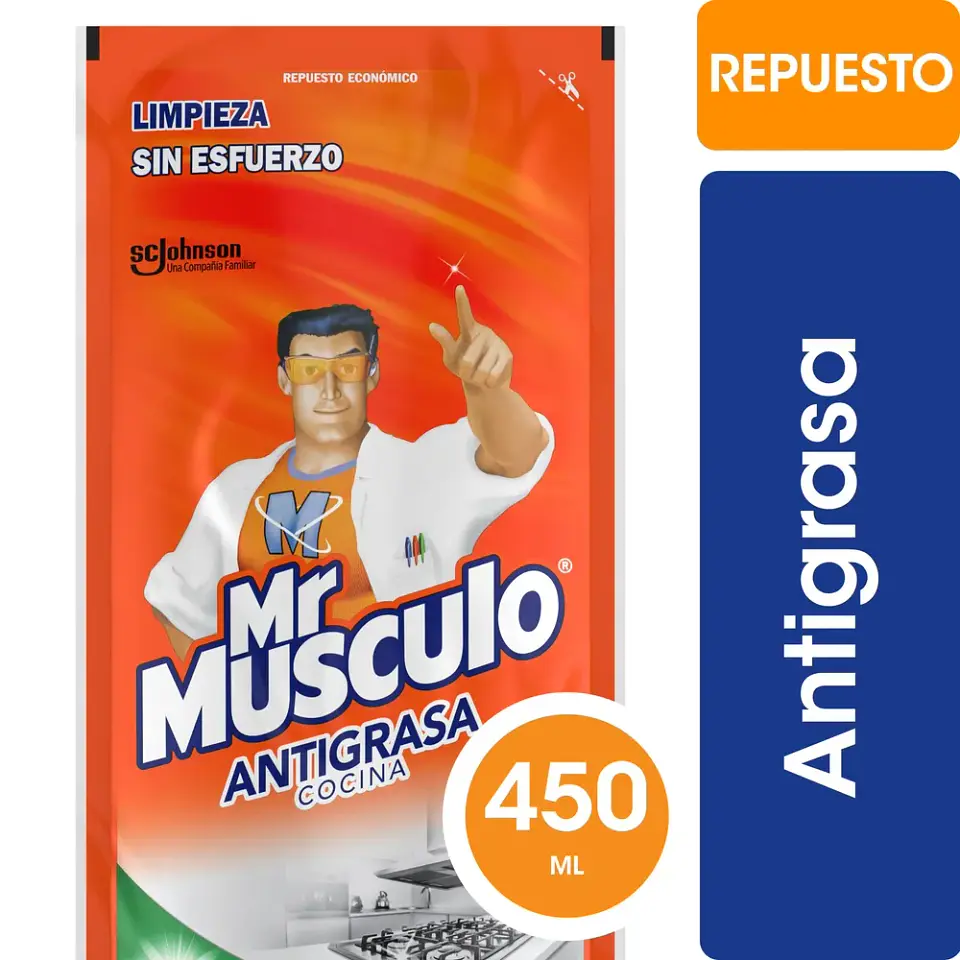 Limpiador Antigrasa Mr. Musculo 450ml. 1
