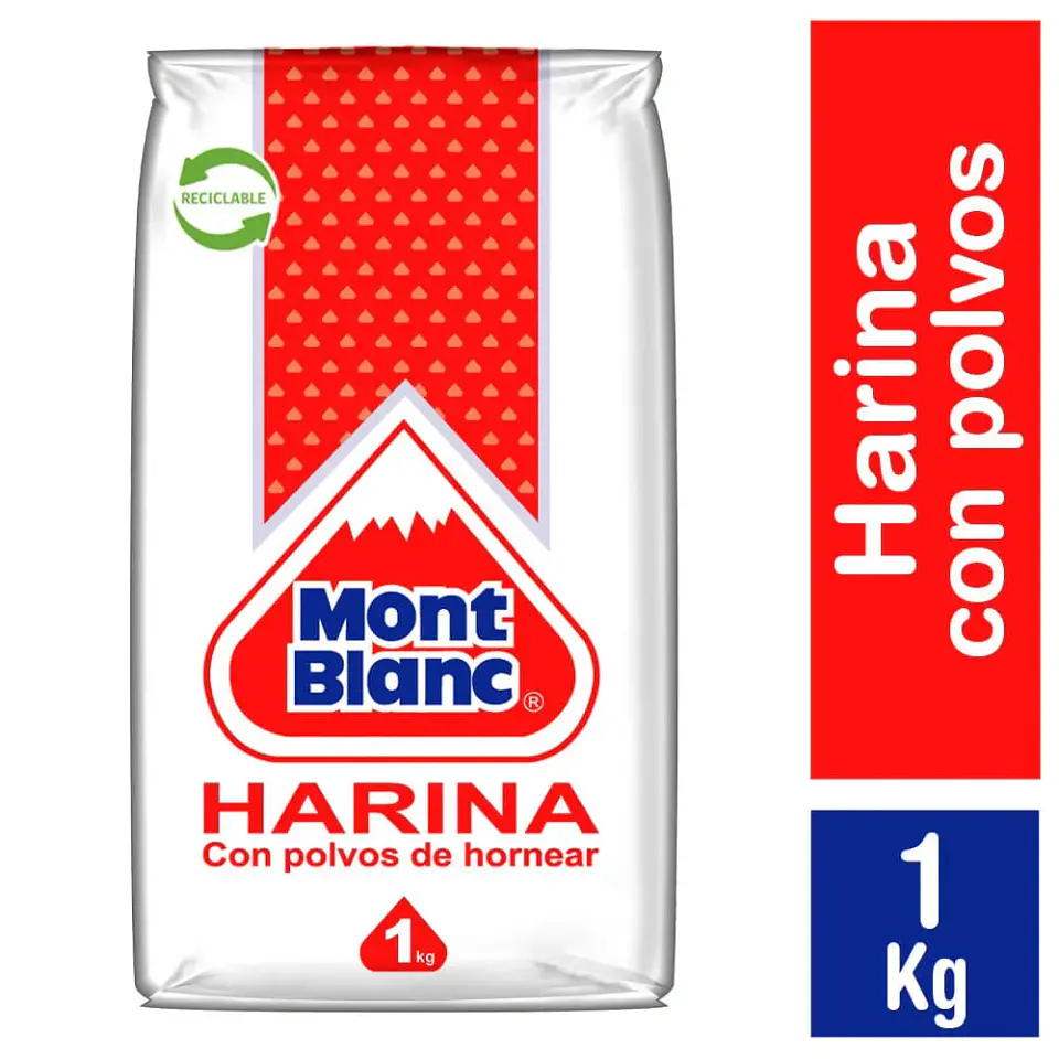 Harina Con Polvo Mont Blanc 1Kg. 1