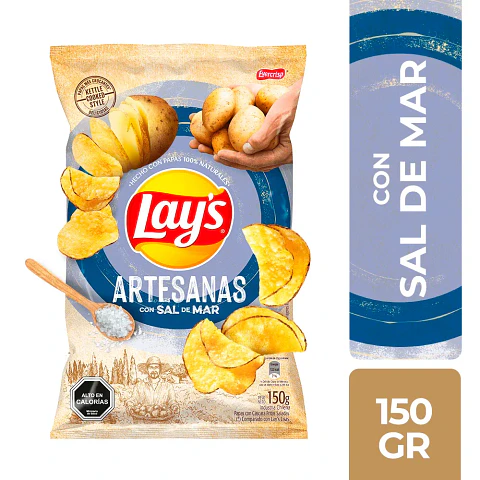 Papas Artesanas Sal de Mar Lays 150gr.