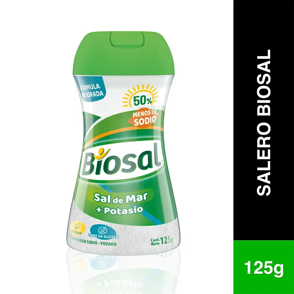 Sal Light Biosal 50% Menos Sodio Lobos 125gr. 1