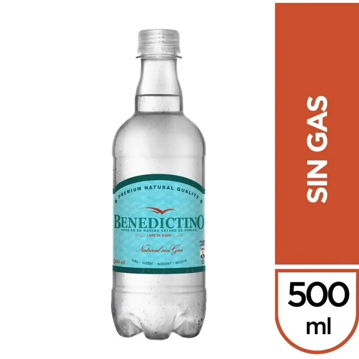 Agua Benedictino Con Gas 500ml. 1