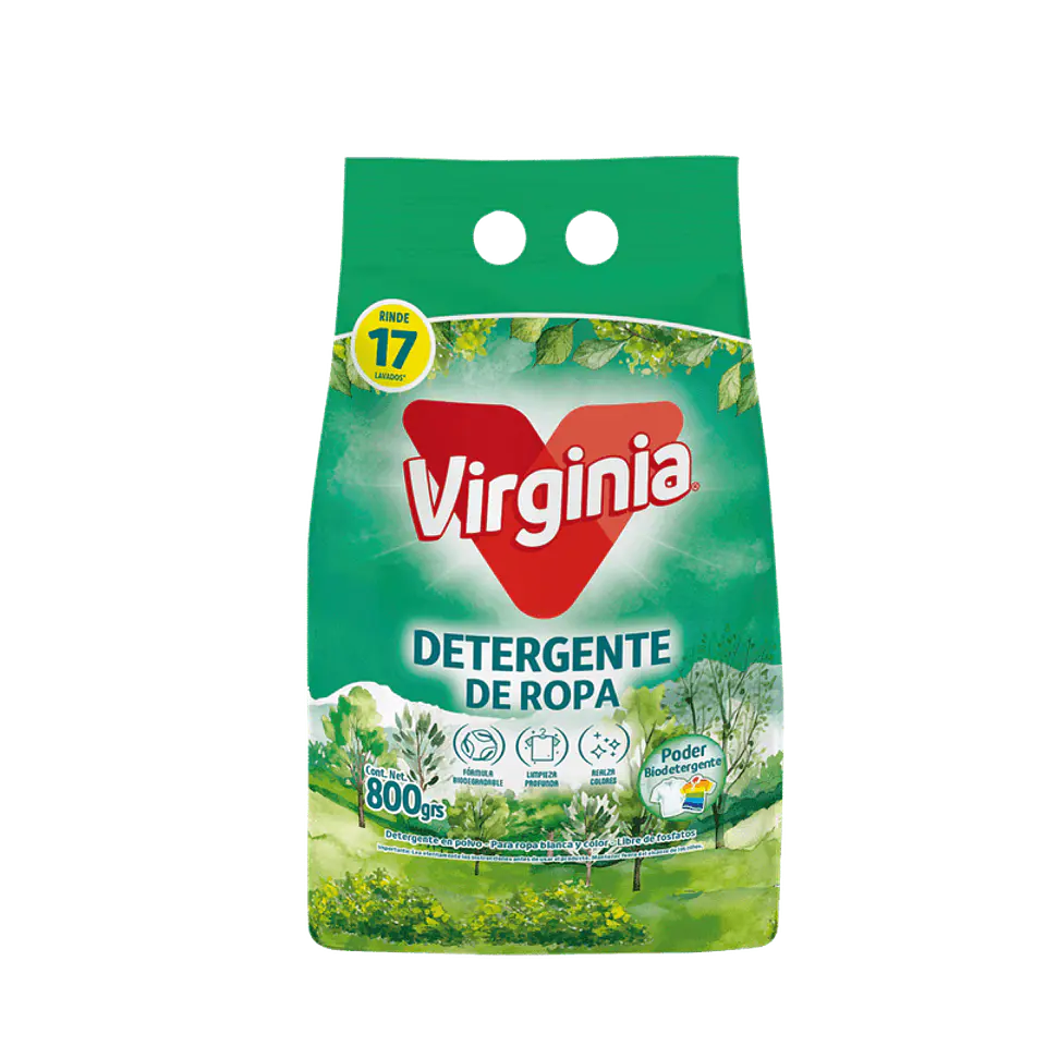 Detergente en Polvo Tradicional Virginia 800gr. 1