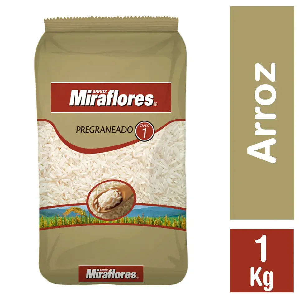 Arroz Miraflores G1 Pregraneado 1Kg. 1