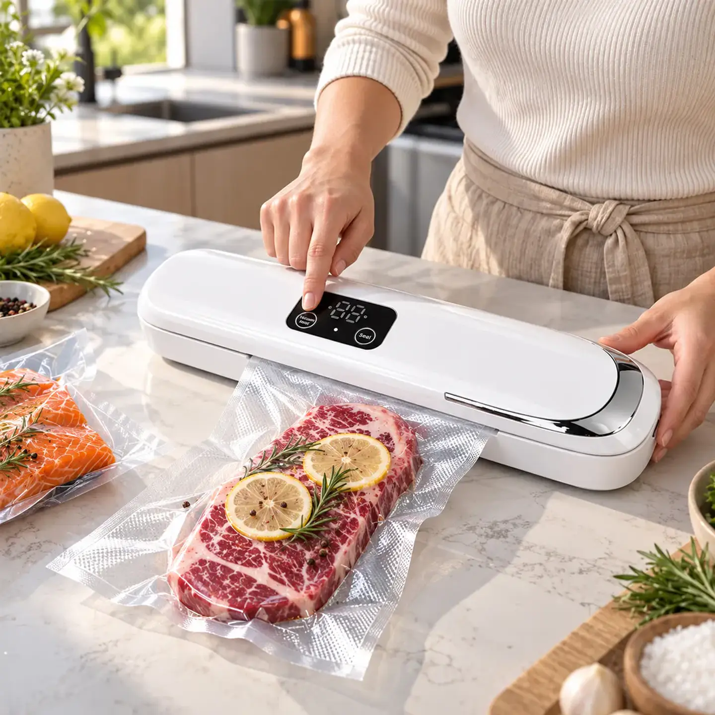 Selladora al Vacío para Alimentos + Bolsas 100W 3