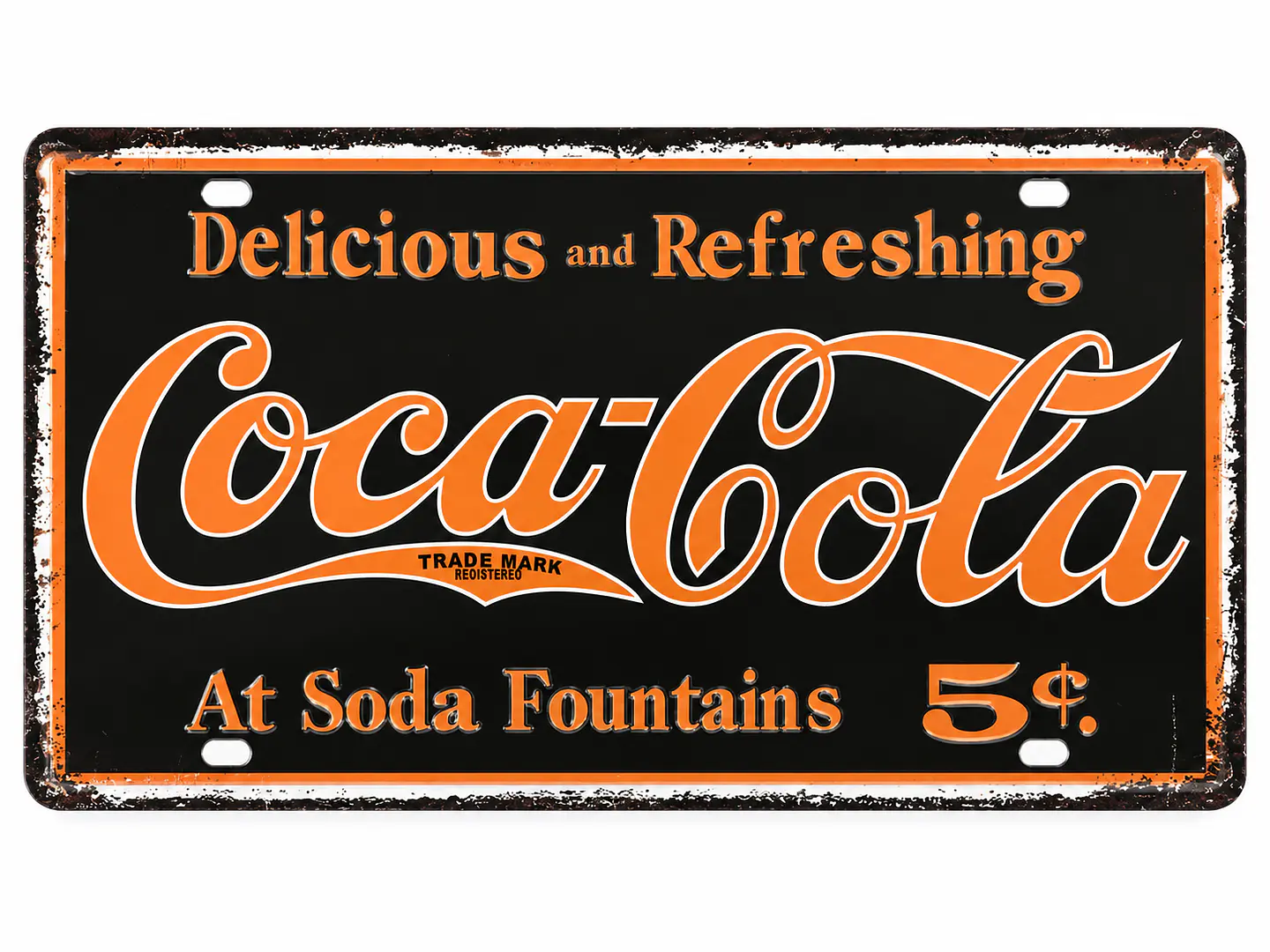Patente Decorativa Metal Coca Cola Black 1