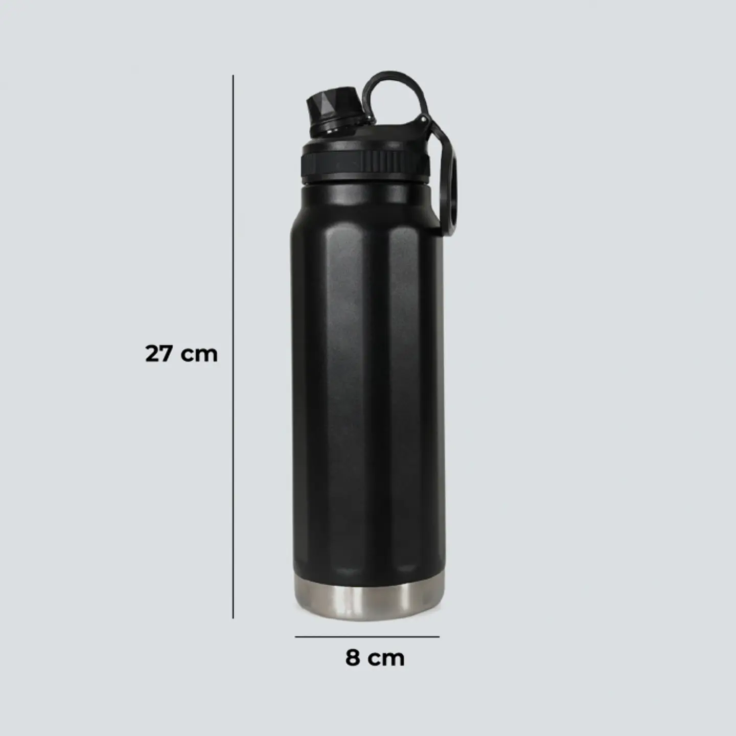 Botella Termica Personalizable 800ml Negra 2