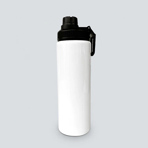 Botella Aluminio Personalizable 800ml Tapa Negra