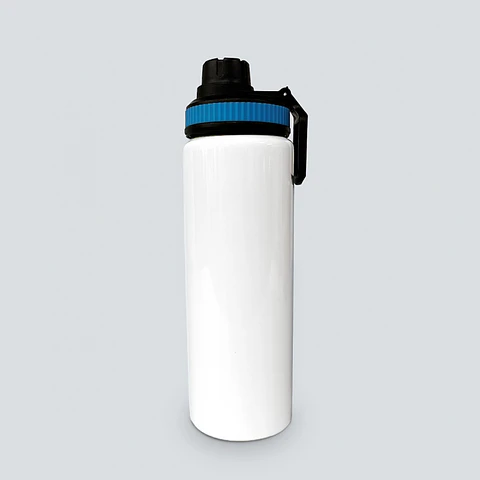 Botella Aluminio Personalizable 800ml Tapa Azul
