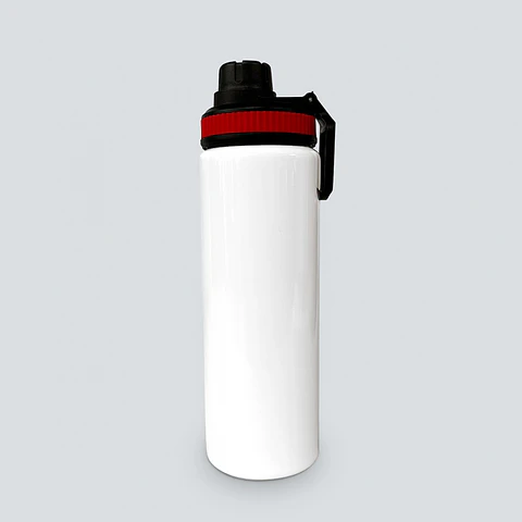 Botella Aluminio Personalizable 800ml Tapa Roja