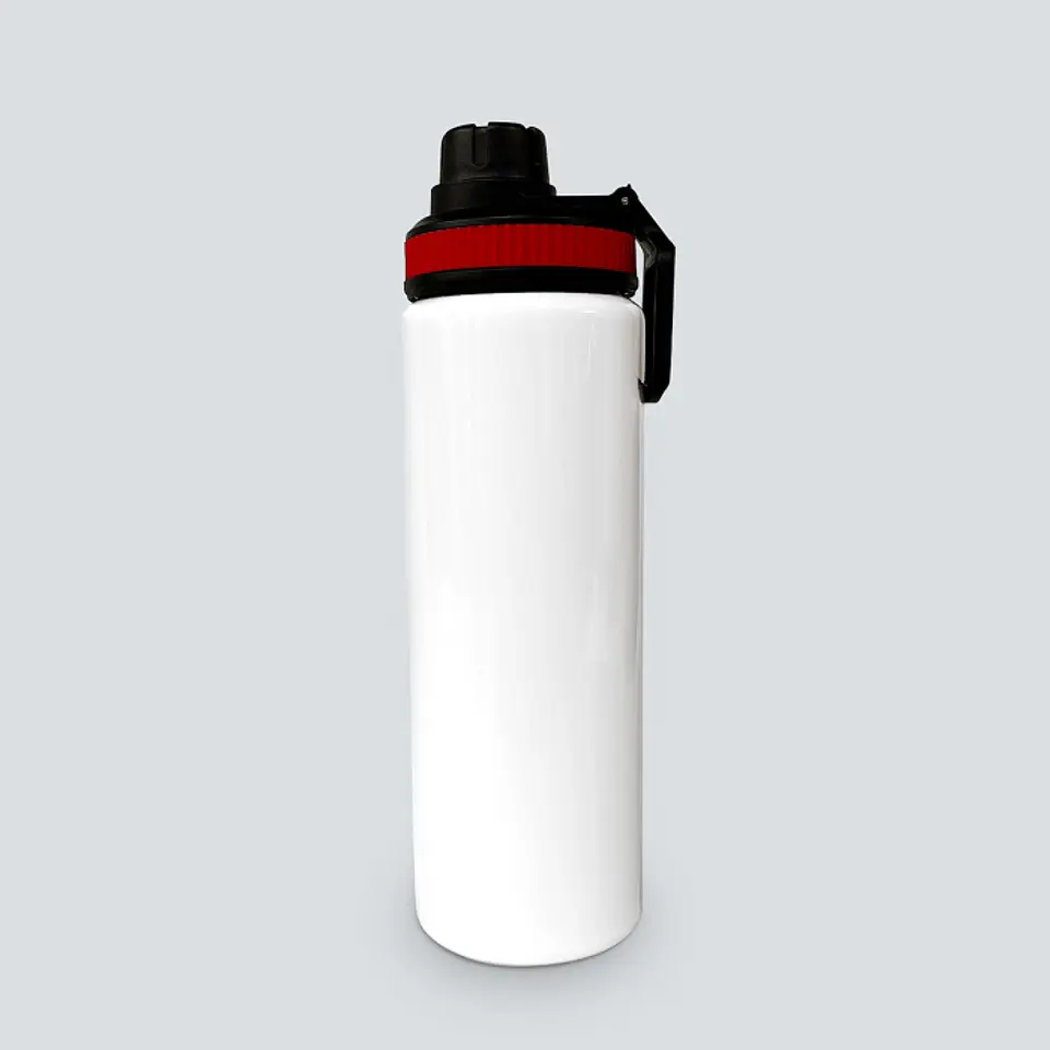 Botella Aluminio Personalizable 800ml Tapa Roja 1