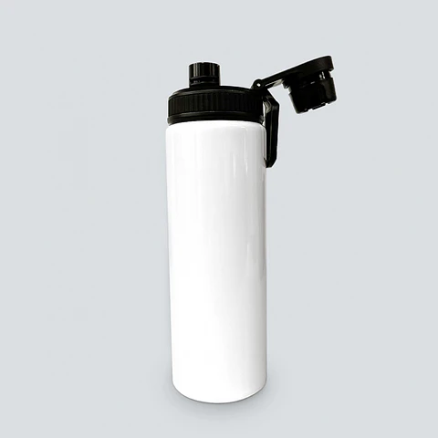 Botella Aluminio Personalizable 800ml Tapa Negra