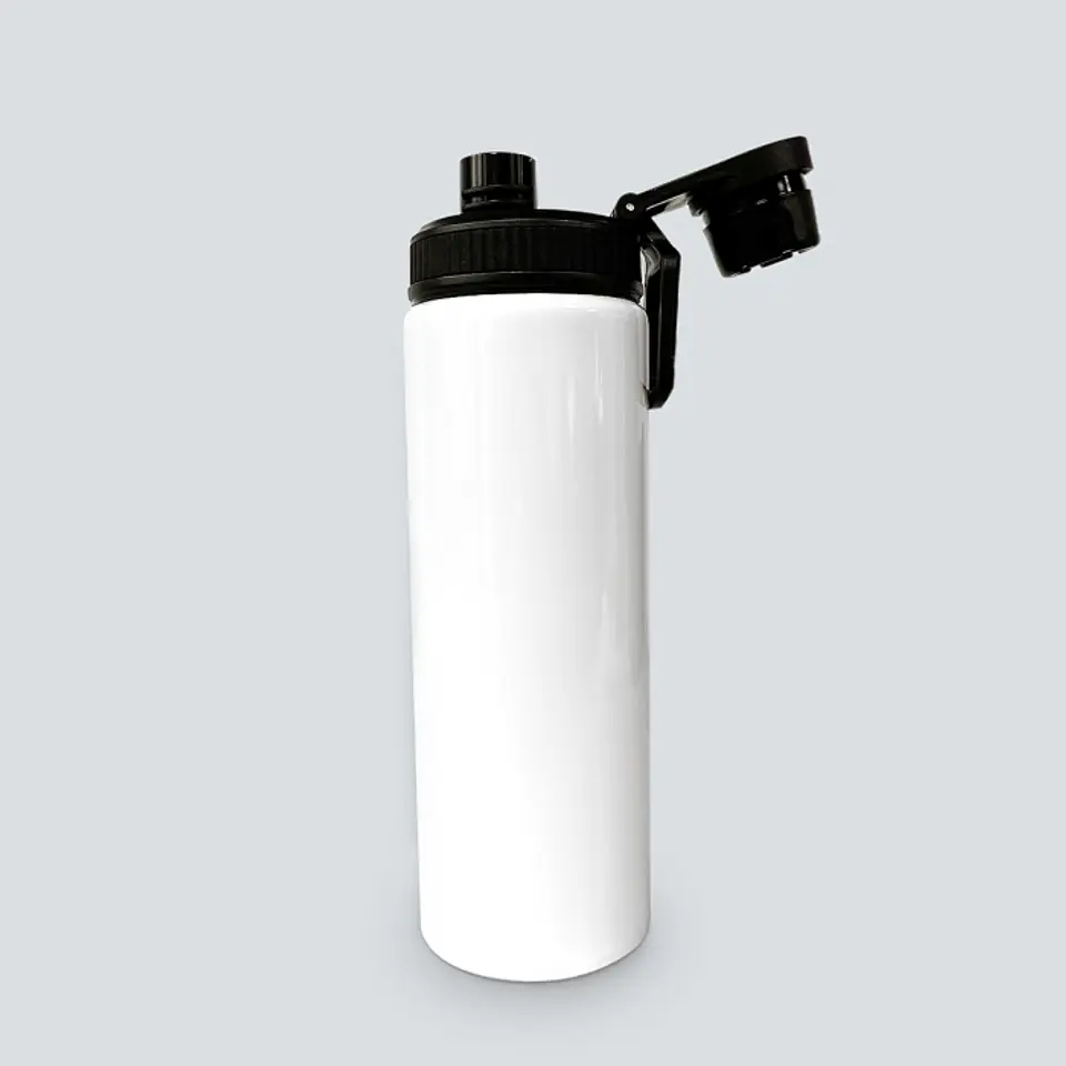 Botella Aluminio Personalizable 800ml Tapa Negra 2