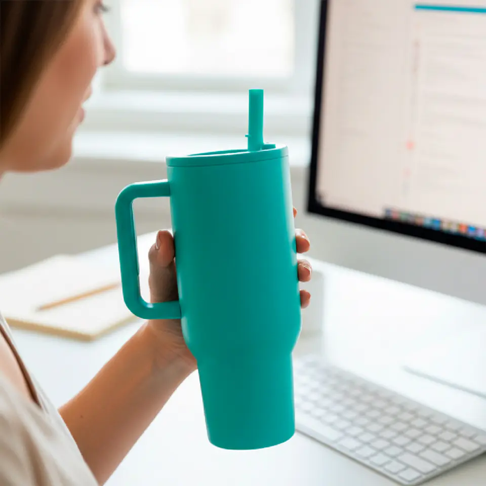 Vaso Térmico Premium Personalizable 1.2L Turquesa 4