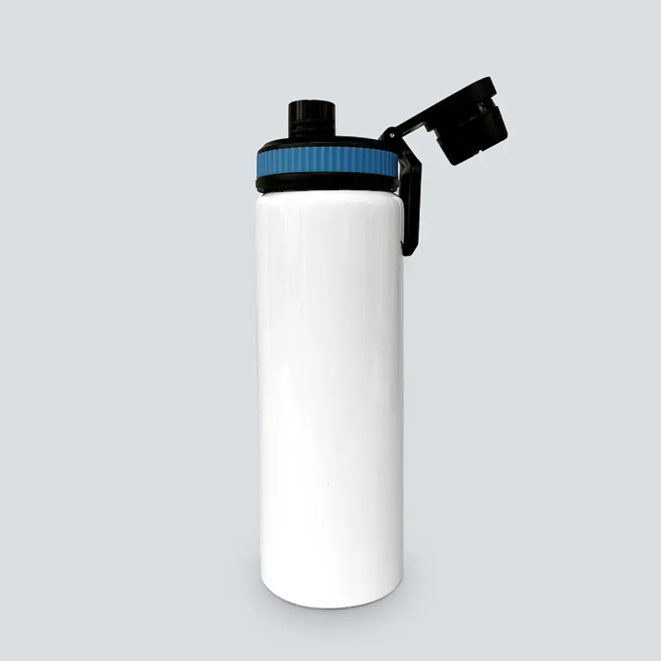 Botella Aluminio Personalizable 800ml Tapa Azul 2