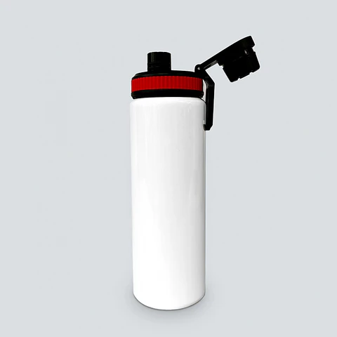 Botella Aluminio Personalizable 800ml Tapa Roja