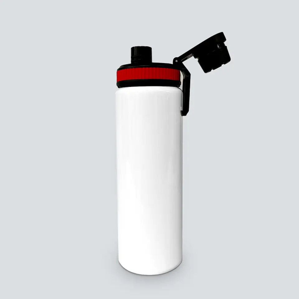 Botella Aluminio Personalizable 800ml Tapa Roja 2