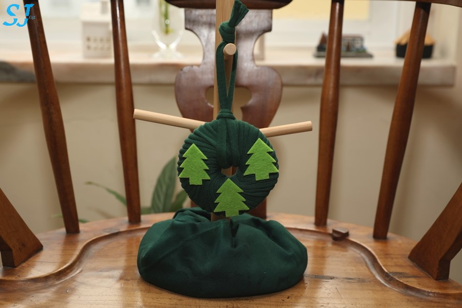 Mini Coroa de Natal Verde Escuro 