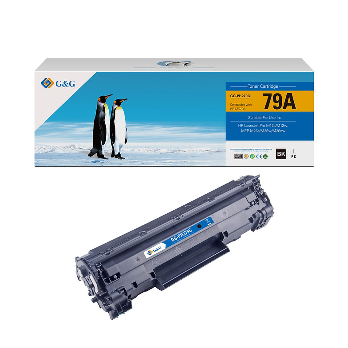 Tóner para HP 79A / CF279A Negro 1
