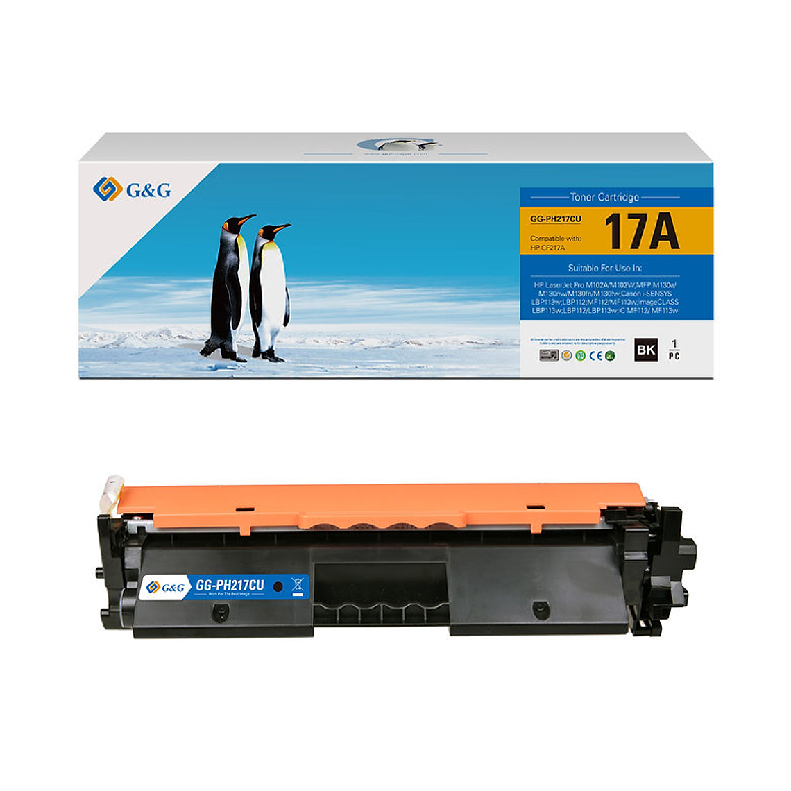 Tóner para HP 17A / CF217A Negro 1