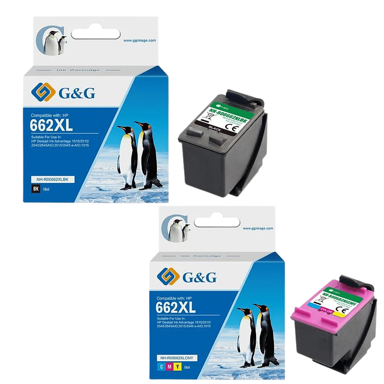 Pack de 2 Cartuchos Alternativos H-662XL 1