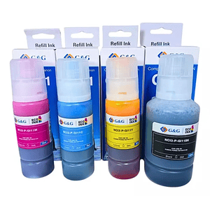 PACK GI-11 tintas 4 COLORES BLACK CYAN MAGENTA YELLOW