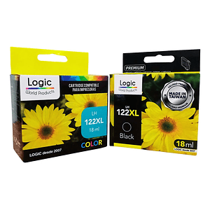 Pack Tintas 122XL Compatibles Negro + Color | Alto Rendimiento para HP DeskJet e Ink Advantage