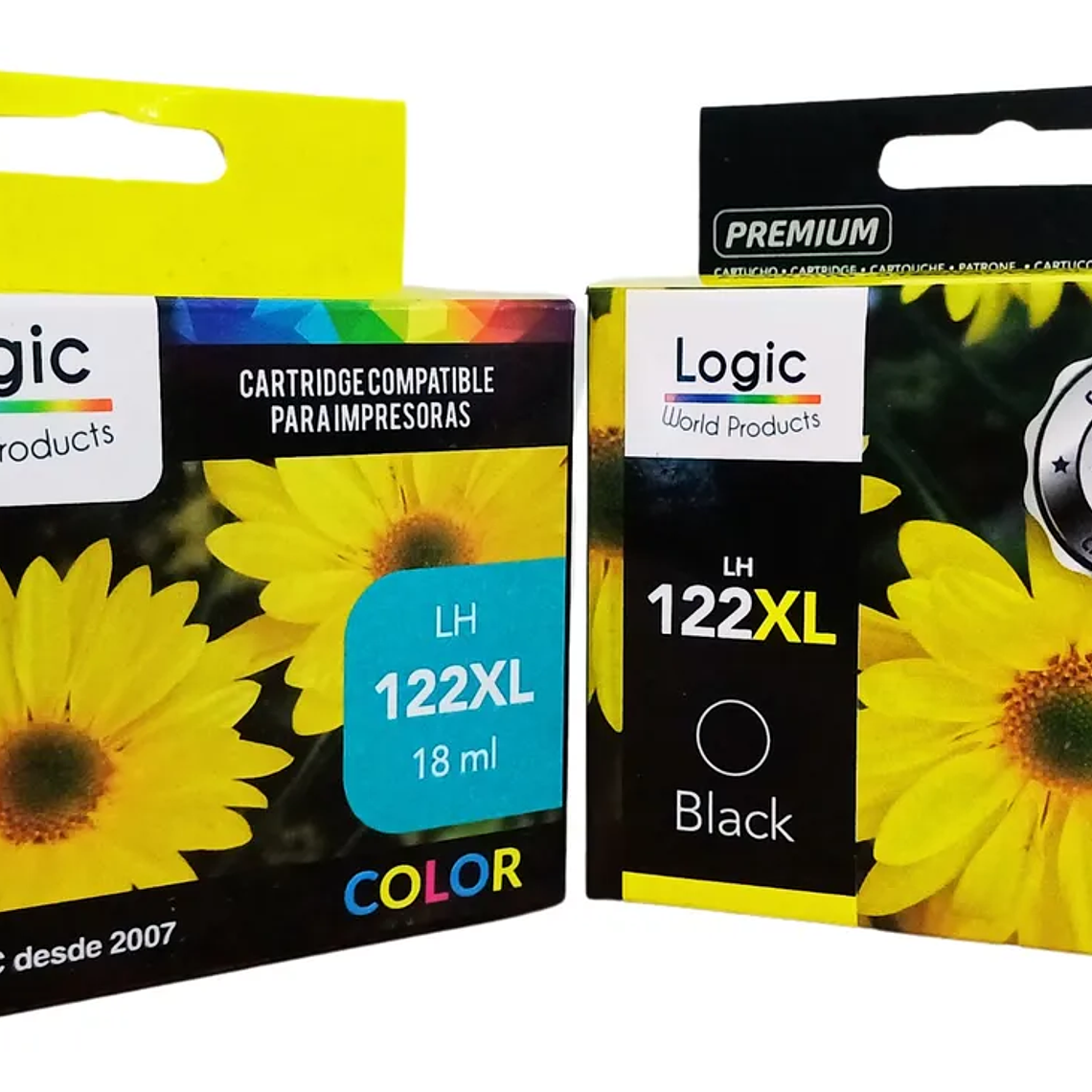 Pack Tintas 122XL Compatibles Negro + Color | Alto Rendimiento para HP DeskJet e Ink Advantage 1