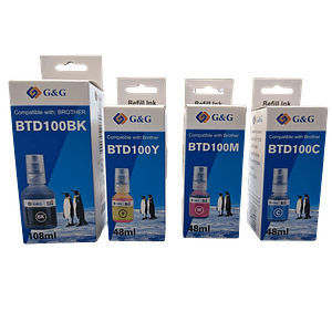 Pack Tintas Alternativas Brother BT-D100 + BT5001 CMYK | Alto Rendimiento