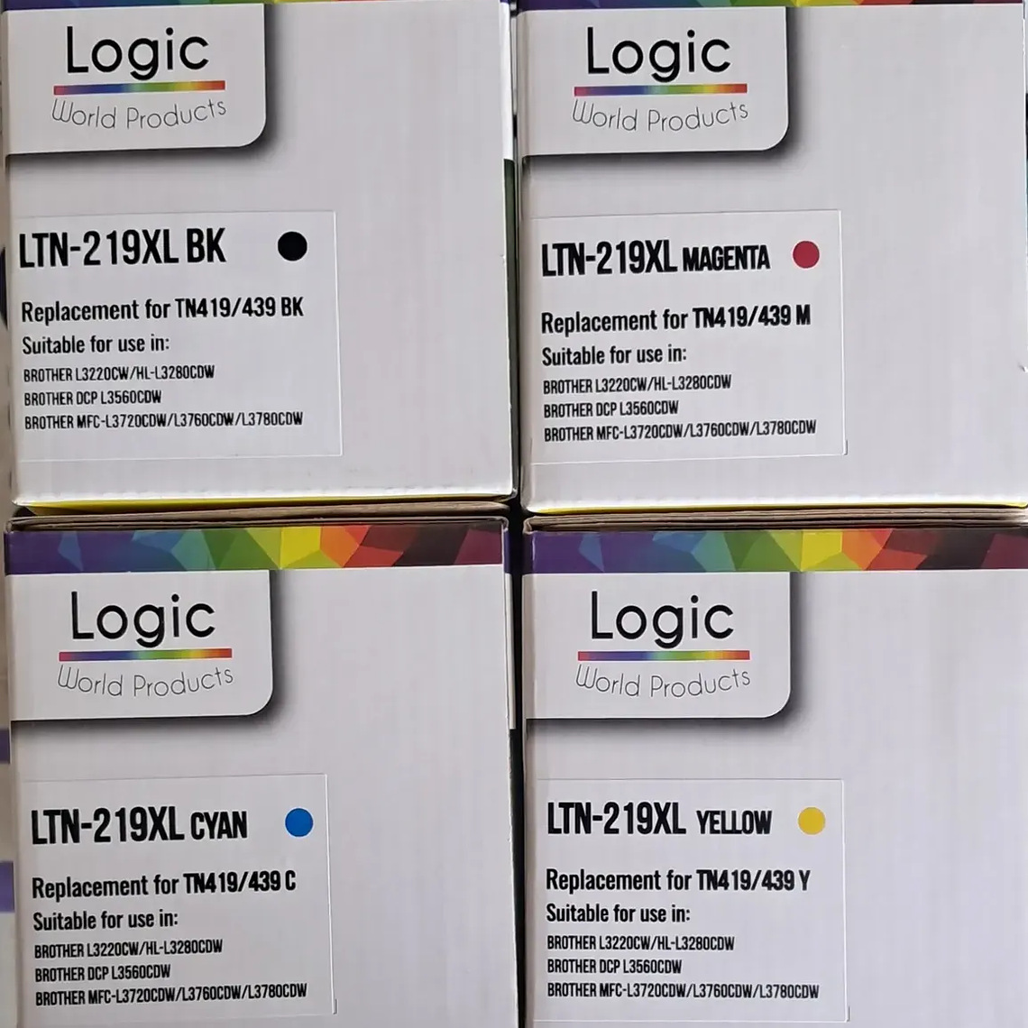 Pack Tóner TN219XL Compatible Brother Negro + Cian + Magenta + Amarillo 2