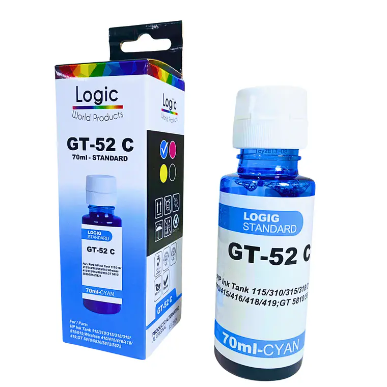 Kit Tintas Compatibles GT52 Negro 90ml Alto Rendimiento 7