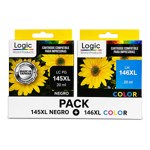 Pack Cartuchos Alternativos Negro Color Compatible 145XL 146XL