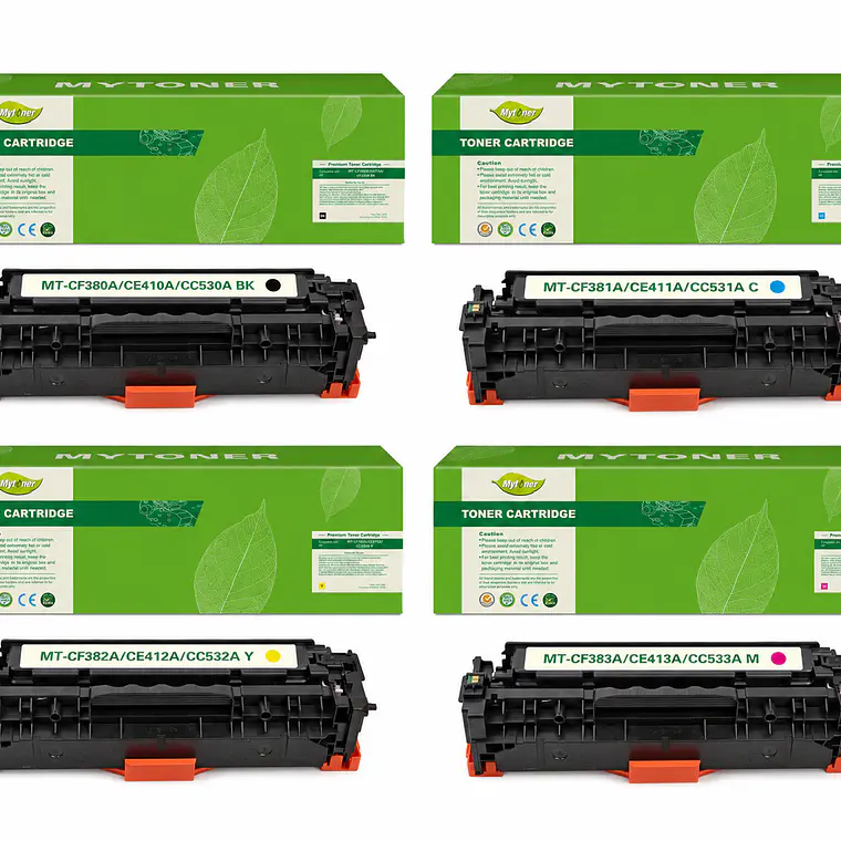 Pack 4 Tóner Compatibles HP CF380A CF381A CF382A CF383A | CE410A CE411A CE412A CE413A 1