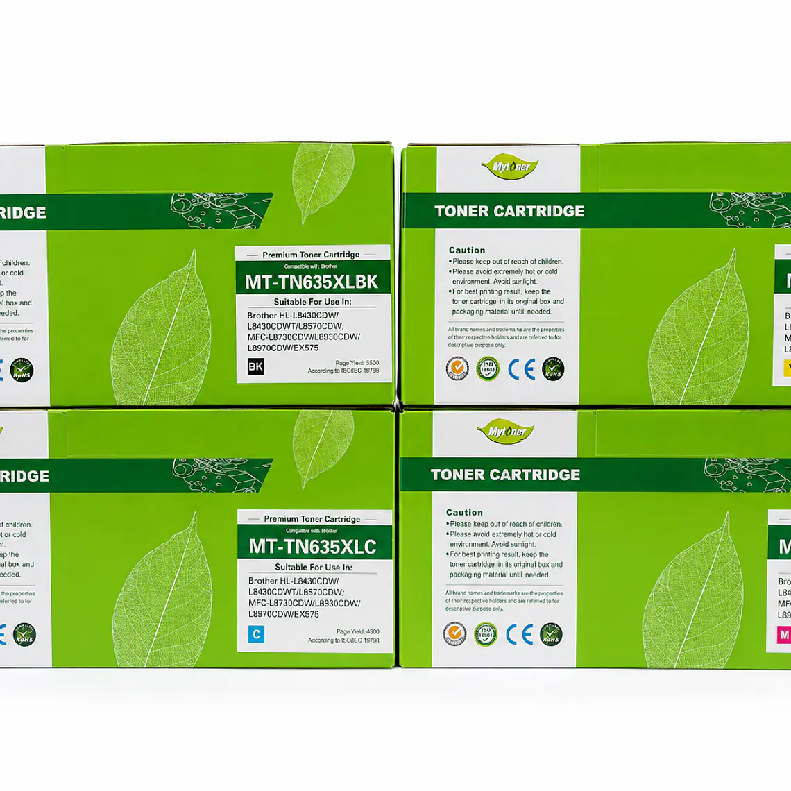 Pack Toner Compatible Brother TN635XL 4 Colores CMYK 1