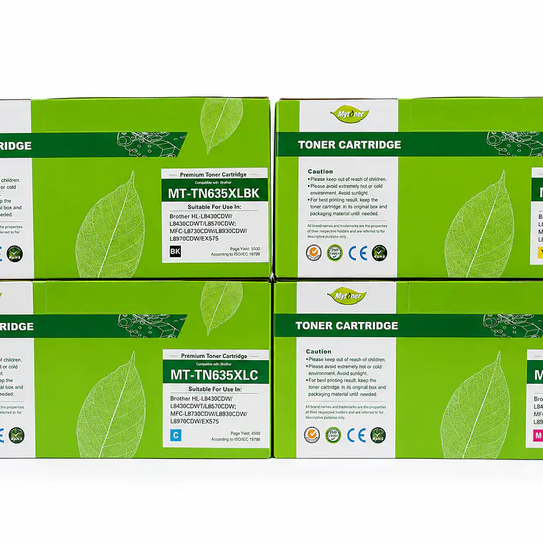 Pack Toner Compatible Brother TN635XL 4 Colores CMYK 1