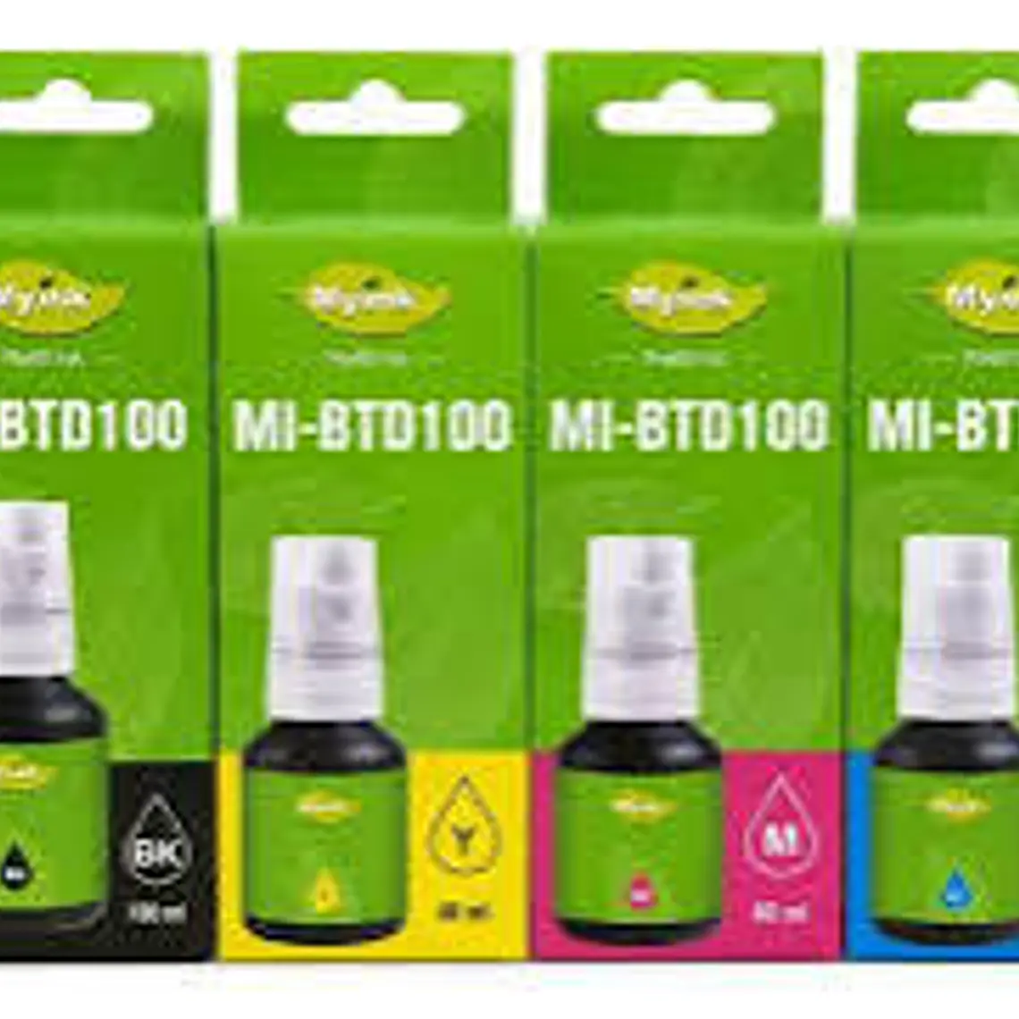 Pack Tintas Compatibles Brother BTD100 CMYK Alto Rendimiento 1