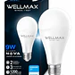 Ampolleta LED de Emergencia Recargable Wellmax Super Nova 9W E27 Luz Fría - Miniatura 1