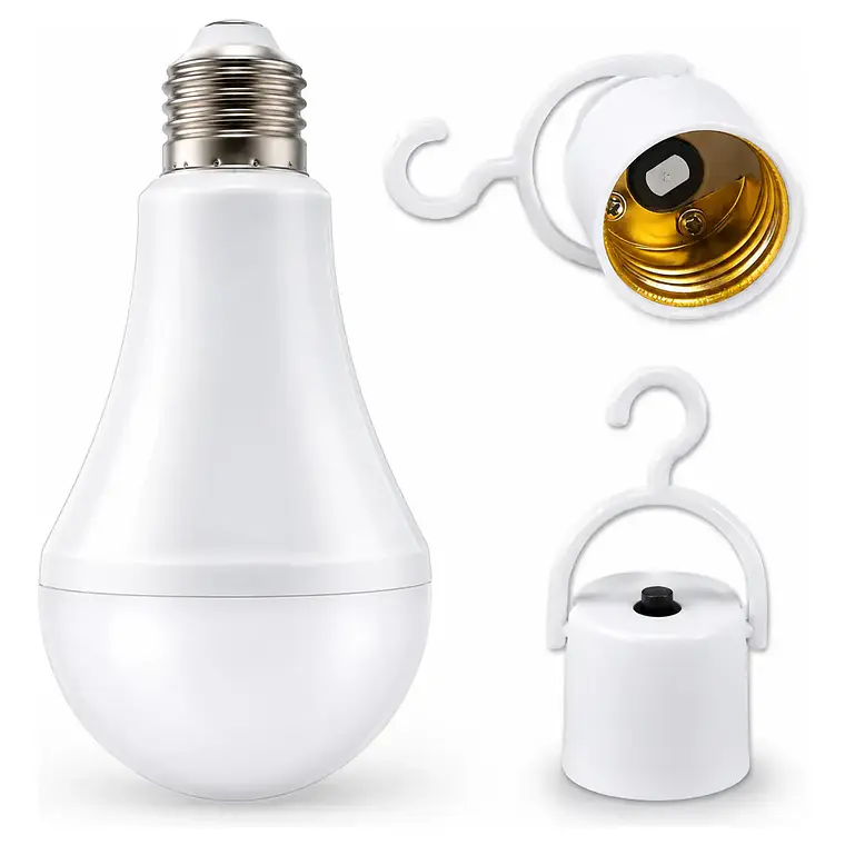 Ampolleta LED de Emergencia Recargable Wellmax Super Nova 9W E27 Luz Fría 3