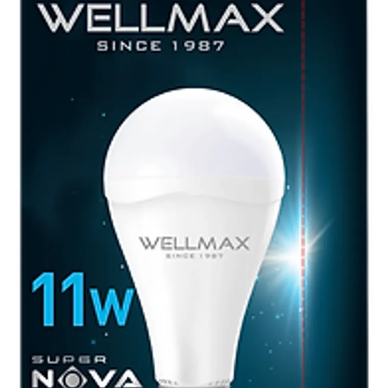 Ampolleta LED de Emergencia Recargable Wellmax Super Nova 11W E27 Luz Fría 2