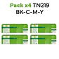 Pack Tóner TN219XL Compatible Brother Negro + Cian + Magenta + Amarillo - Miniatura 1