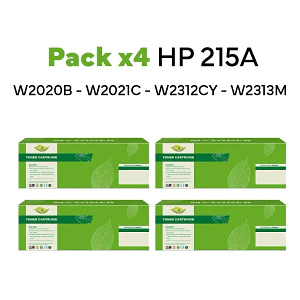 Pack 4 Toners Alternativos HP 215A (Negro + Colores) con chip
