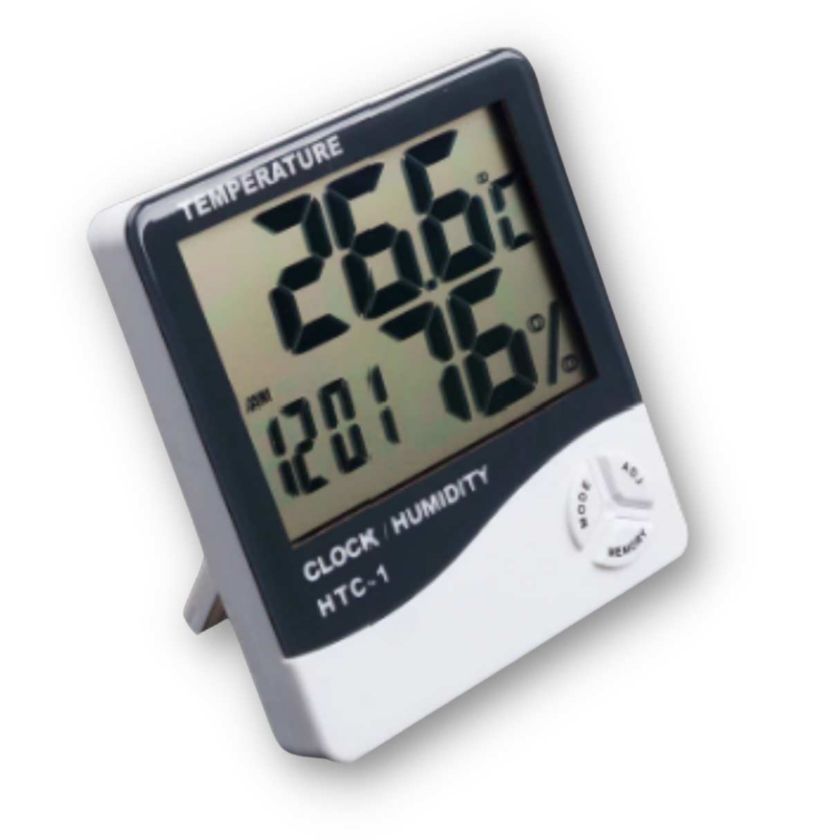 Termómetro higrómetro y reloj digital
