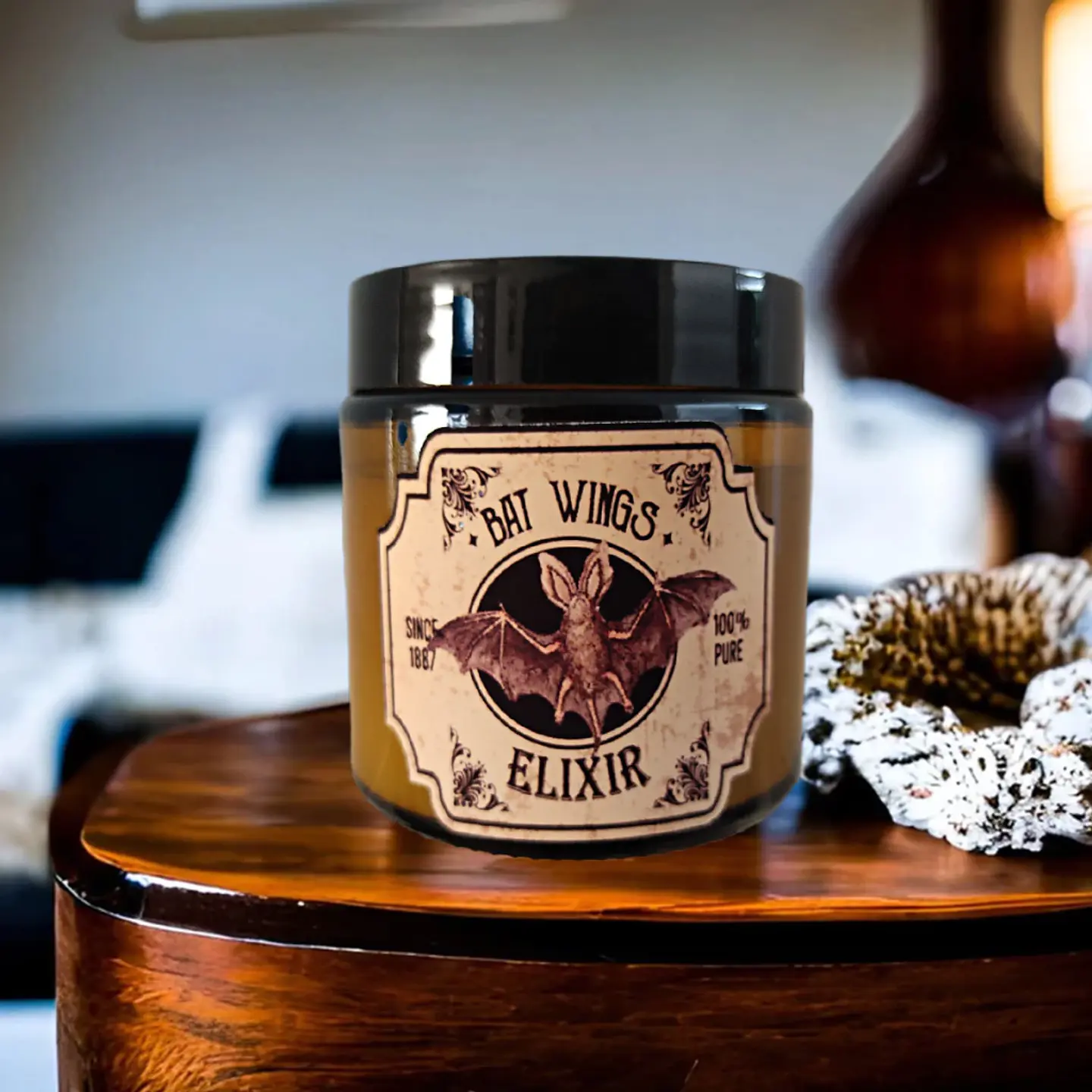 Vela Aromática - Bat Wings Elixir - Tabaco, Vainilla y Capuchino 1