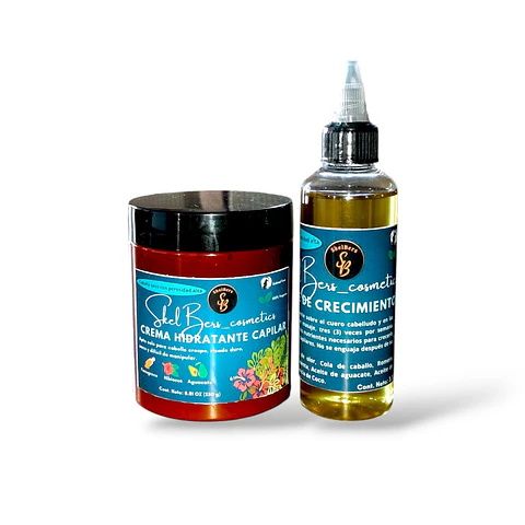 KIT DE CREMA Y ACEITE DE CRECIMIENTO CAPILAR CABELLO GRUESO SECO POROSIDAD ALTA 